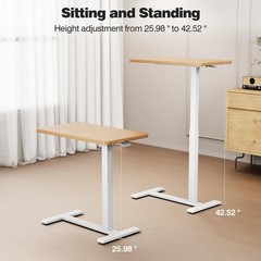 Romoon Over Bed Bedside Table Wheels Rolling Height Adjustable Desk Mobile