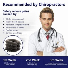 Electric Neck Traction Device One-Click Auto Inflate with Battery