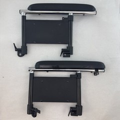 Ki Mobility Wheelchair Padded Arm Rests Pair with Side Guards Adjustable