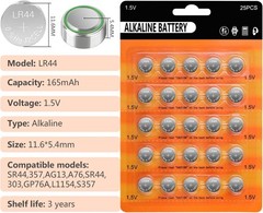 AG13 LR44 Batteries (25-Pack) – Long-Lasting 1.5V Alkaline 25 Pack