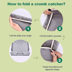 Unisex Adult Bibs with Sleeves, Reusable Clothing Protector with Crumb Catcher
