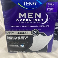 Tena Men Overnight Incontinence Protective Guard Bladder Control Discrete 90 Ct.