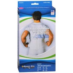 SportAid Duo-Adjustable Back Support White X-Large