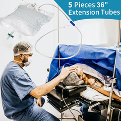 5 Pieces Urinary Drainage Bag Extension Tubing, 36″ Catheter Drain