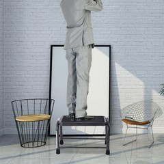 Medical Step Stool with Handle and Non Skid Rubber Platform