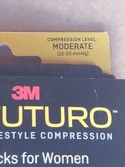 3M Futuro Trouser Socks for Women Moderate Compression Size: L Black 1 Pair