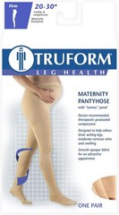 TRUFORM Maternity Pantyhose with „Tummy“ Panel 20-30mmHg (Beige) Medium