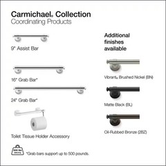 KOHLER Carmichael 9 in. Grab Bar in Oil-Rubbed Bronze K-R27234-2BZ
