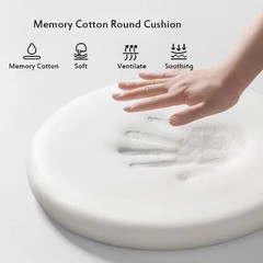 30/35/40cm Slow Rebound Foam Round Cushion Waterproof PU Leather Ergonomi