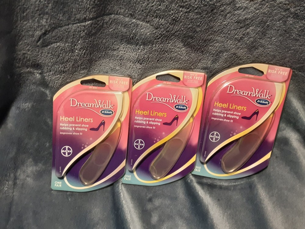 3 Pair of Dr. Scholl’s DreamWalk Heel Liners – Clear Liner