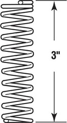 Compression Spring Steel Nickel-Plated 0.105 GA 1-1/8 In x 3 In 2 Pack