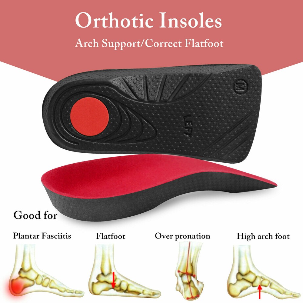 Orthotic Shoe Insoles High Arch Support Inserts for Plantar Fasciitis Flat Feet