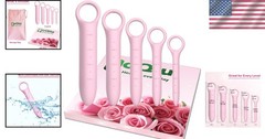 5-Pack Silicone Dilators for Pelvic Floor Health in Pink – Storage Bag Included