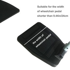 DOPHO Wheelchair Shoe Holder Straps Safety 1 Pair (Pack of 1), Black