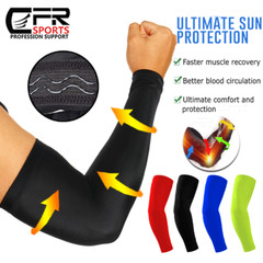 Compression Arm Sleeves Sports Gym Arthritis Lymphedema UV Protection Men Women