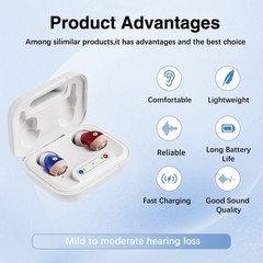 JINGHAO 16H Working Time Hearing Aids Rechargable Invisible Sound Amplifier US