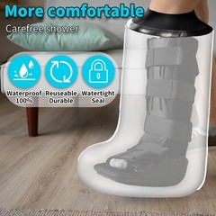 Self-Sealing Waterproof Shower Protector for Adult Lower Leg – Size: 13.7-17.7″