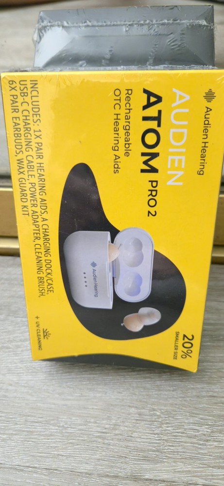 Par de amplificadores auditivos recargables Audien Hearing Atom Pro