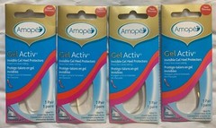 Amope® GelActiv Invisible Gel Heel Protectors (Lot Of 4 Packs – 1 Pair Per Pack)
