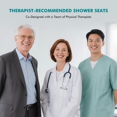 Shower Chair with Removable Arms and Back for Elderly & Disabled, 550 lbs Shower