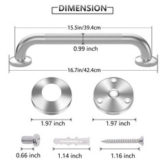 Grab Bars for Shower, 2 Pack 16 Inch Anti-Slip Safety Shower Handle for Senior,