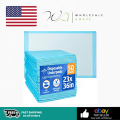 Medline Light Absorbency Underpad, 23″ x 36″, 50 Count, Disposable Bed
