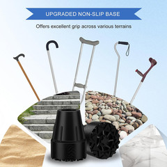 New Cane Tips 7/8 Inch 2 Pack Non-Slip Rubber Tips Canes Crutches Walking Sticks