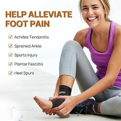 Copper Ankle Brace 2-Pack for Achilles Tendonitis – Breathable Pain Relief