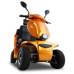 4 Wheels Heavy Duty Mobility Scooter 31 Miles 3-Speed 48V 1000W 500lbs Orange