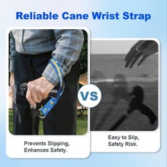 Anti-Drop 2 Pack Wrist Strap, Walking or Trekking Pole Stretchable Elastic Wr…