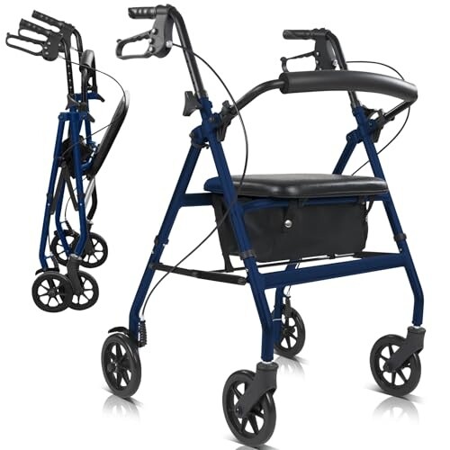 Rollator Steel 31 to 37 Inch Handle Height – ✅1 Yr Warranty