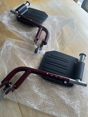 Never Used Aluminum Swing Away Leg/ Foot Rests( 2) For Transport wheelchair