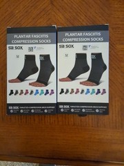 SB SOX Plantar Fasciitis Compression Socks Arch Support Low Cut Black – 2 Pairs