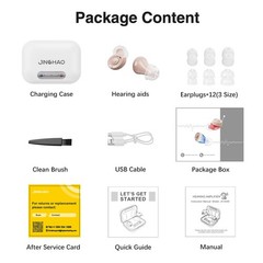 JINGHAO Hearing aids FOR Elderly hearing loss, ITE Amplifier US LOCAL