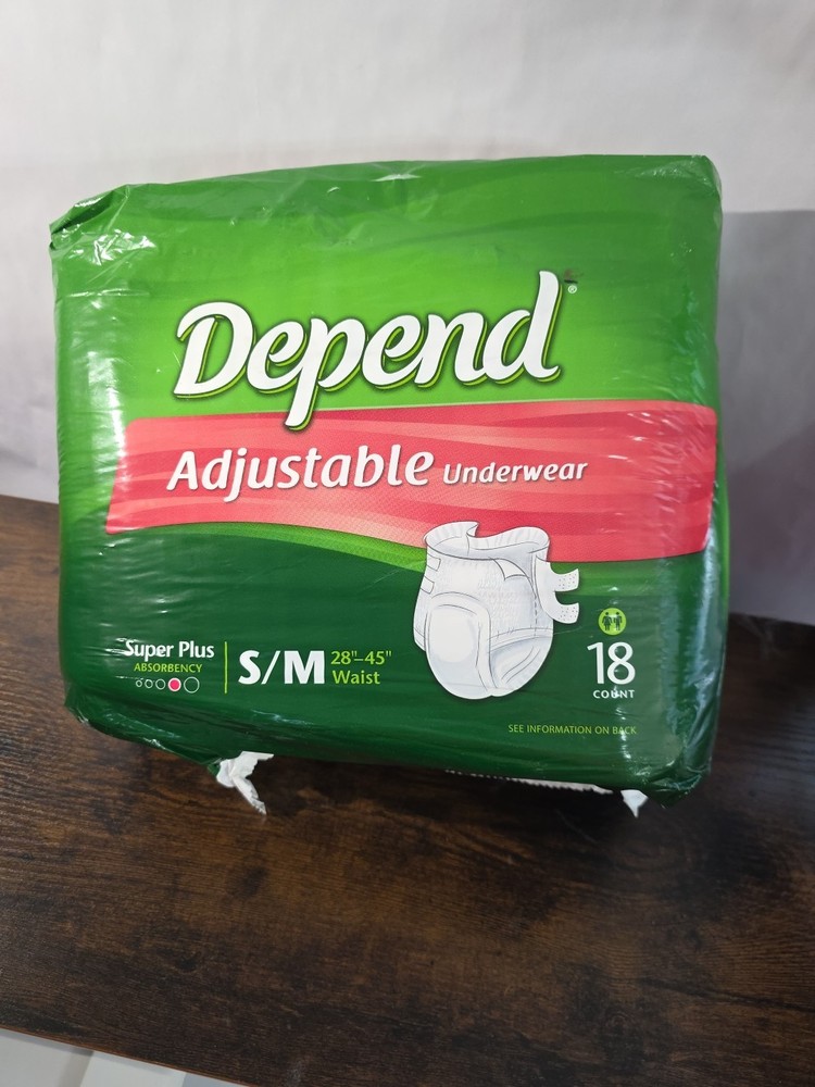 Vintage 2008 Depend Super Plus Absorb. Underwear 18 Count Unisex size S/M