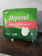 Vintage 2008 Depend Super Plus Absorb. Underwear 18 Count Unisex size S/M