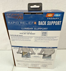 Copper Fit Rapid Relief 3-In-1 Hot/Cold Therapy Back Support One Size Fits Most