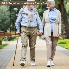 Handcrafted natural solid wood walking cane; supports up to 500 lbs.