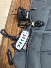 Health o Meter Cushion Seat Massager Car House Plug 5-Motor Soothing Heat EUC