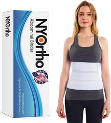 Abdominal Binder 12″ 4-Panel – Adjustable Post-Surgery Support for 45-60″ Waist