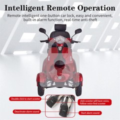 Heavy Duty 4 Wheels Electric Mobility Scooter 500lbs Capacity All Terrain Senior