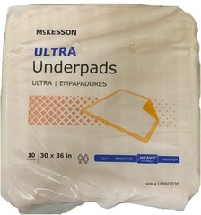 McKesson New UPHV3036 Ultra Underpads – Extra Large – Peach (10 pack)