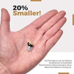 Invisible Digital Hearing Amplifier – CIC Mini Sound Enhancer, Left Ear, Black