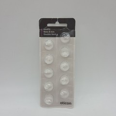 Lot Oticon miniFit 8mm Bass Double Vent Domes For Hearing Aids (40 Domes Total)