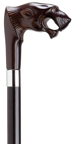 Harvy Lion’s Head Handle Handcrafted Maple Wood Walking Stick Cane Made in Italy
