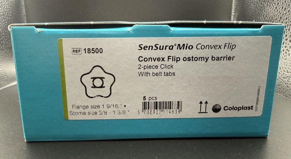 Coloplast SenSura Mio Convex Flip Ostomy Barrier 18500 Cut-to-Fit