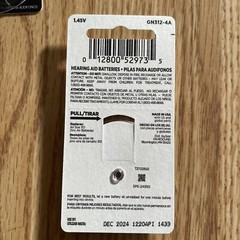 ReSound Hearing Aid Batteries Size 312 17 x 4 Pack 67 Total 12/24 GN312-4A 1.45V