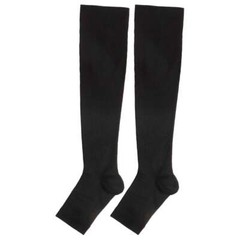 1/2 pairs Compression Socks 15-20 mmHg Open Toe Leg Support Stocking Men Women
