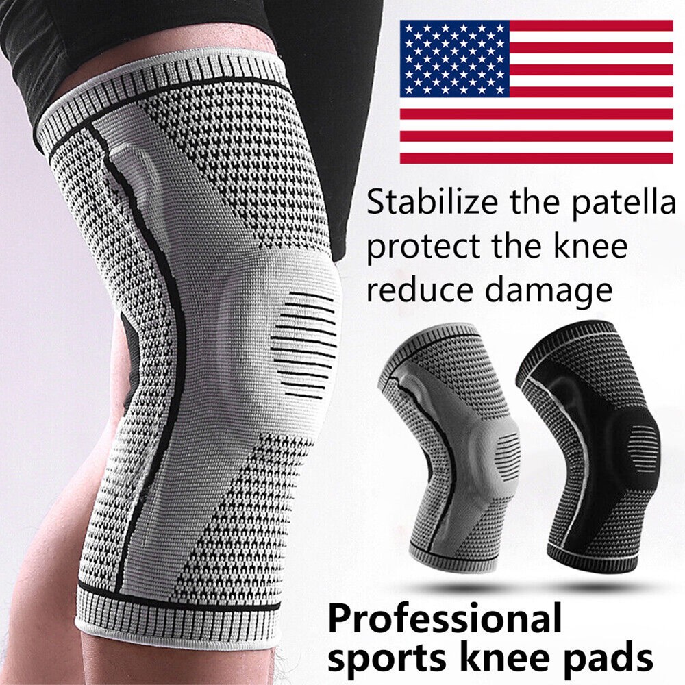 Knee Sleeve Compression Brace Support For Sport Joint Pain Arthritis Relief NEW