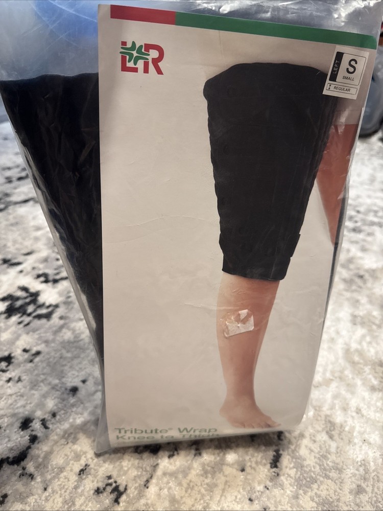 L & R Tribute Wrap Knee to Thigh RIGHT Side Black Sz Small Regular New
